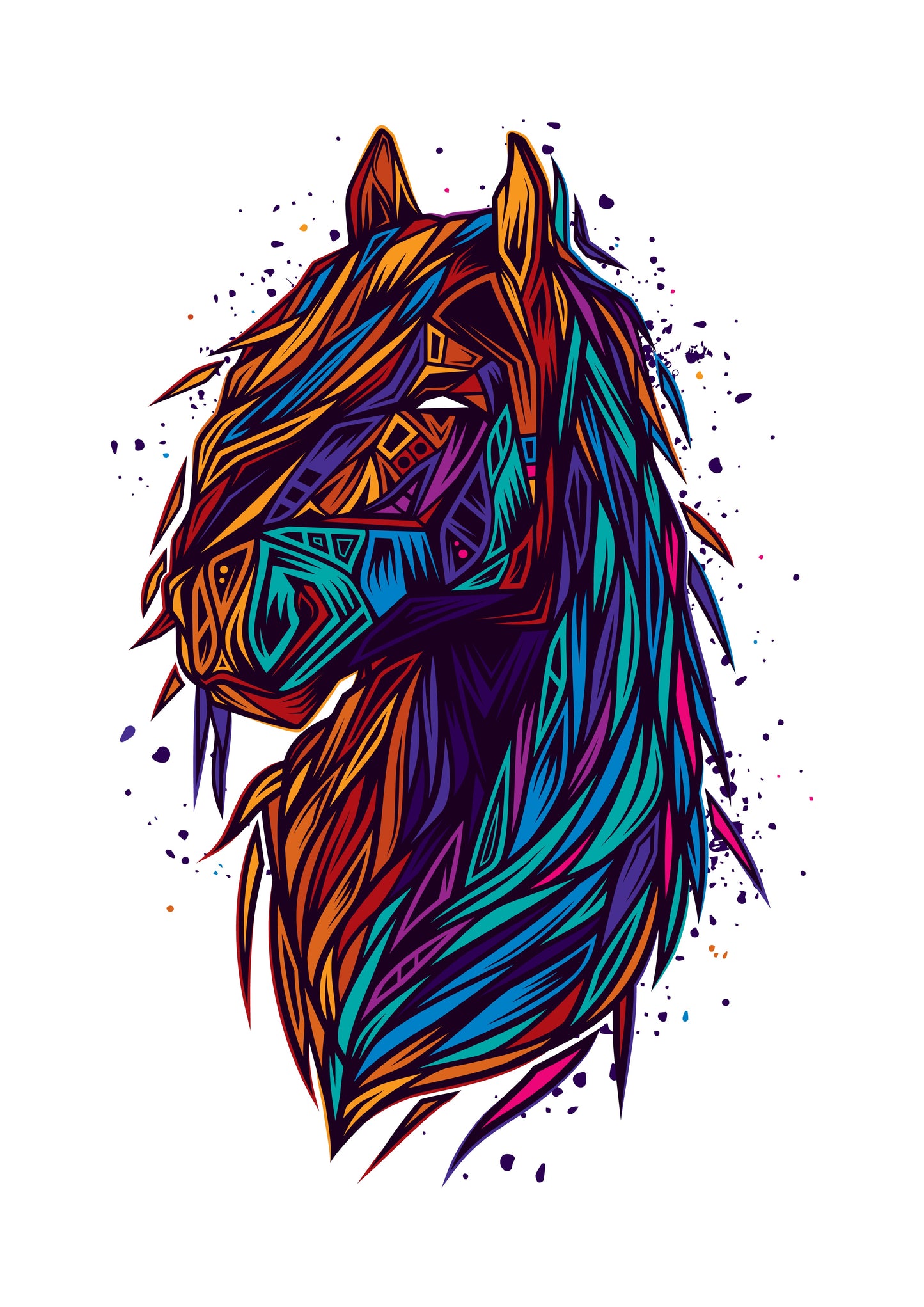 Geometrical Horse - Ready to Press