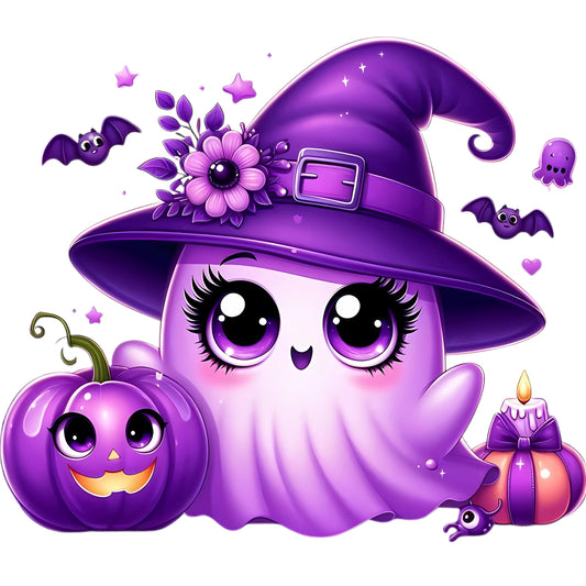Purple Witch Ghosty - Ready to Press