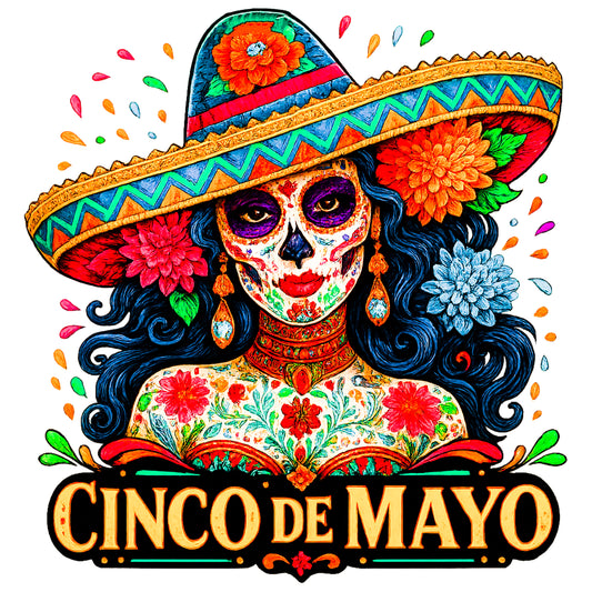Cinco De Mayo Sugar Skull - Ready to Press